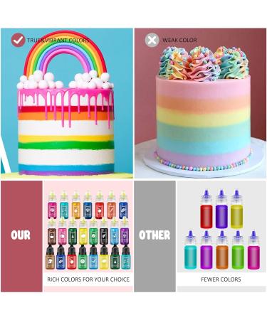 Liquid Food Coloring - 160ml Sugar-Free Concentrated Color for Cakes Baking & DIY - Perfect for Macarons Cookies Drinks & Easter Eggs (Lemon) - Buy Online on SooperMarket.com