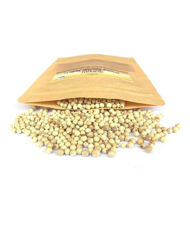 Organic Premium Grade White Peppercorn - Aromatic Superfood for Cooking & BBQ | 3.5 oz / 100 g - Buy Online on SooperMarket.com