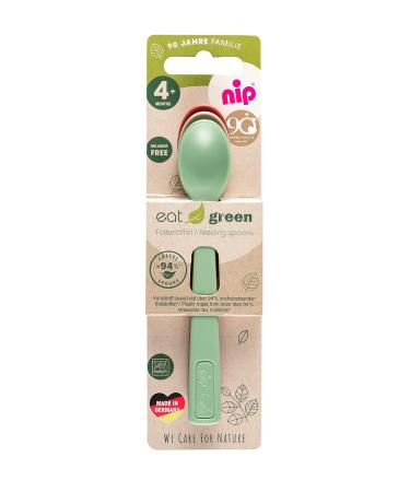 Buy nip Eat Green Eco Organic Baby Spoon Set - Melamine-Free Dishwasher Safe Perfect for Babies 4 Months & Up - 3 Pieces - Buy Online on SooperMarket.com