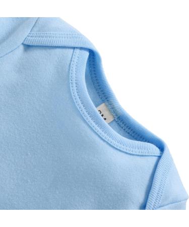 Bestele Baby Bodysuit for Newborn Boys and Girls - Cotton Onesie Romper Set | Short Sleeve Infant Coverall Undershirt - Pure Color B - 18-24 Months - Buy Online on SooperMarket.com