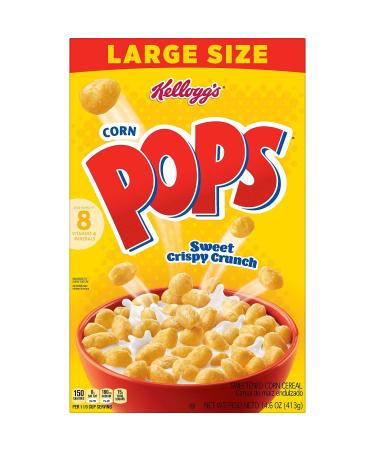 Kellogg's Corn Pops Cereal 14.6oz - Kids' Favorite Breakfast Snack with 8 Vitamins & Minerals - Buy Online on SooperMarket.com