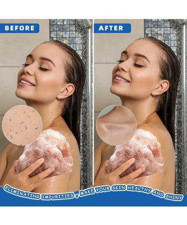 Visiblurry African Net Sponge | African Mesh Cloth Net Scrubber Bath Towel - Dead Skin Removal Bath Sponges for Women & Men Black - Buy Online on SooperMarket.com