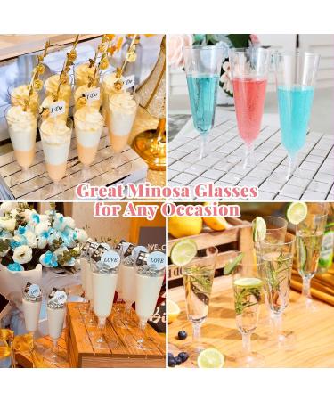 150 Clear Disposable Plastic Champagne Flutes - 5.5 Oz - Wedding Party Toasting Glasses - Buy Online on SooperMarket.com