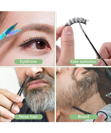 WLLHYF 3 Pack Small Eyebrow Facial Nose Hair Grooming Scissors Stainless Steel Mustache Eyelashes Trimmer Travel Scissors Kit Mini Curved Rounded Scissors for Eyebrow Cuticle Trimming Nasal Clippers - Buy Online on SooperMarket.com