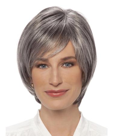 Lofty wig Sabine made of high-quality synthetic hair looks like real hair in slate light streaks