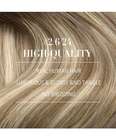 Youngsee Balayage Clip-in Hair Extensions | Real Hair Brown to Blonde | 35cm - 7PCS - Buy Online on SooperMarket.com