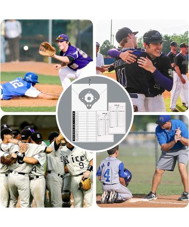 Eersida Baseball Coaches Clipboard & 24 Pack Softball Lineup Cards Dry Erase Coach Board Referee Marker Boards Cards for Gift - Buy Online on SooperMarket.com