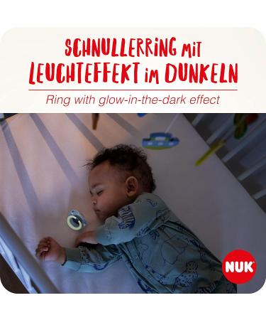 NUK Signature Night Dummy with Light Effect - BPA-Free Silicone Blue - Buy Online on SooperMarket.com