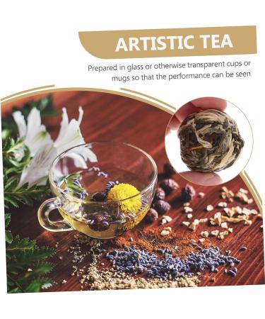 Warmhm 10pcs Chinese Flower Tea Green Tea with Flowers Wrapped Blooming Tea Flowering Tea Artistic Tea Organic Blooming Flower Tea Gold Tea Ball As Shown medium - Buy Online on SooperMarket.com