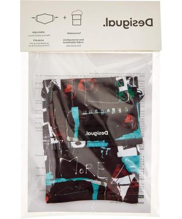 Desigual Unisex Adult MASK_Lettering - Black 1 Piece | International Shipping available - Buy Online on SooperMarket.com