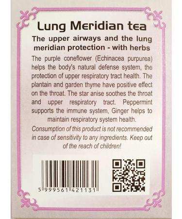 Dr Chen Lung Meridian Tea Natural Traditional Herbal Blend Lung Health Support 20 Teabags - Buy Online on SooperMarket.com