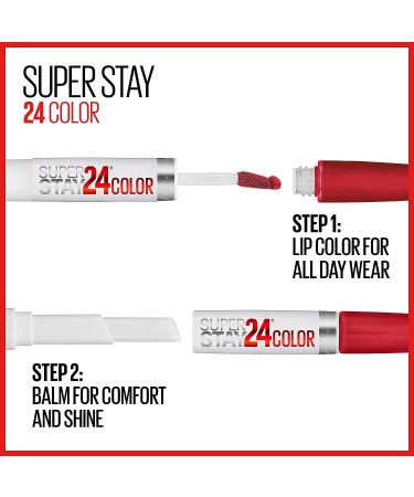 Maybelline Super Stay 24-Hour Liquid Lipstick & Lip Balm Set - City Ablaze - 2-Pack (930) - Buy Online on SooperMarket.com