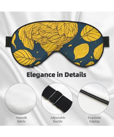 Yellow Leaves Chicken Soft Sleep Eye Mask - Breathable Female Eye Patch for Travel & Relaxation - Buy Online on SooperMarket.com