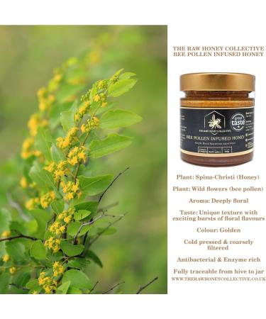 Award Winning Bee Pollen Infused Honey 240g (1 Star Great Taste Award 2022) - Buy Online on SooperMarket.com