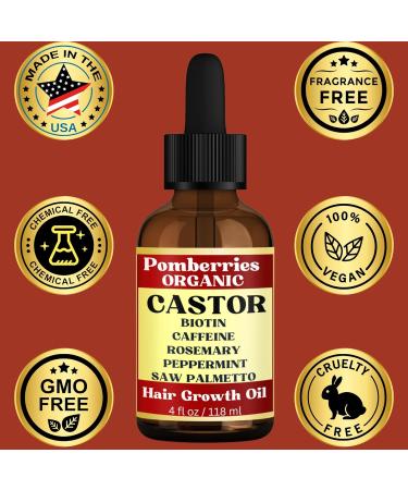Organic Castor Oil Scalp Treatment - Rosemary Biotin & Mint for Hair Growth & Strength - 4 fl oz | Nourish & Reduce Hair Loss - Buy Online on SooperMarket.com