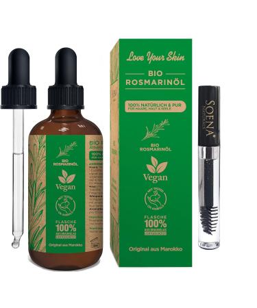 100% Organic Rosemary Oil for Hair Growth | Essential Oil for Lashes | Pure & Natural Hair Oil for Hair Loss - High Dose Rosemary Oil - Buy Online on SooperMarket.com