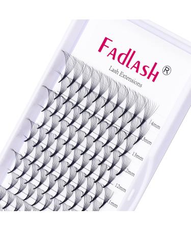 Lash Extension 10D 0.07 Premade Fans Eyelash Extensions D Curl Mix Tray Volume Lash Extensions Short Stem Volume Premade Fans (10D-0.07-D, 8-14mm Mix) 10D-0.07D-8-14