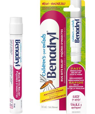 Children's Benadryl Itch and Pain Relief Stick for Bug Bites & Skin Irritations Antihistamine 14 mL - Buy Online on SooperMarket.com
