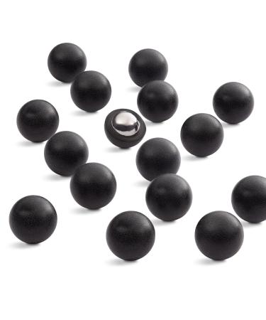 Riot Balls 0.50 Cal Self Defense Less Lethal High Impact Balls - Solid PVC/Steel Jaw Breaker Practice 50 Caliber Paintballs - 4 Grams (100 Count) Black