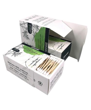 Eco-Friendly 600 Bamboo Cotton Swabs - 2 Packs of Biodegradable Vegan and Compostable Watt Sticks - Buy Online on SooperMarket.com