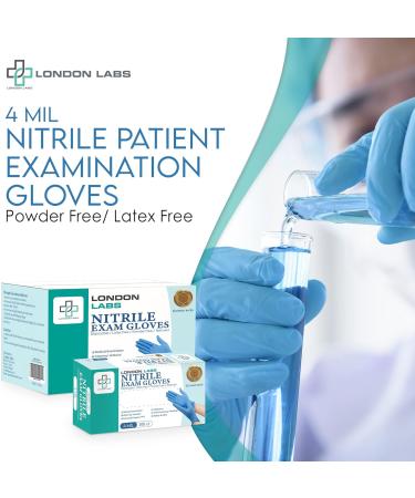 London Labs Nitrile Exam Gloves 4 Mil Thick - Latex-Free & Powder-Free - Large 1000 Count - Buy Online on SooperMarket.com