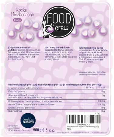 Rocks Heart Sweets Sweet Lilac White as Sweet Table Decoration at Wedding Baptism holy Communion or Valentine s Day (500 GR) with Lilac Heart - Give Love with Hearts - Buy Online on SooperMarket.com