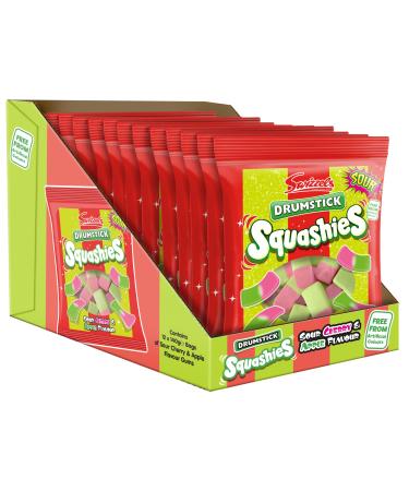 Swizzles Squashies Sweets - Sour Cherry & Apple Flavour - Multipack (12 x 140g)