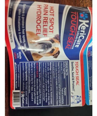 KeriCure Tough Seal Liquid Bandage and Hot Spot Spray Combo 2 Pack Small Animal Dog Cat Pet Spray on Liquid Bandage and Soothing Hot Spot Gel Spray Each 2oz Spray Bottles Soothe Protect & Heal - Buy Online on SooperMarket.com