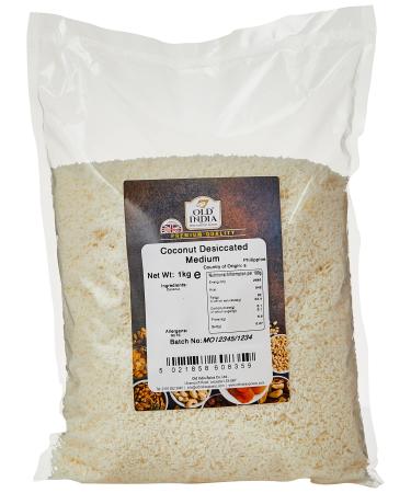 Old India Coconut Desiccated Medium 1kg 1 kg (Pack of 1)