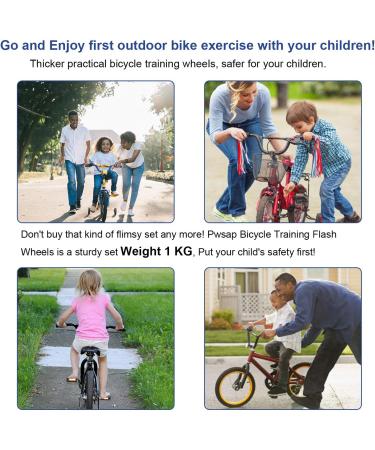 Buy PWSAP Bicycle Support Wheels - Adjustable Stabilizers for 12-20 Inch Kids' Bikes - Black Training Wheels for Safe Riding - Buy Online on SooperMarket.com