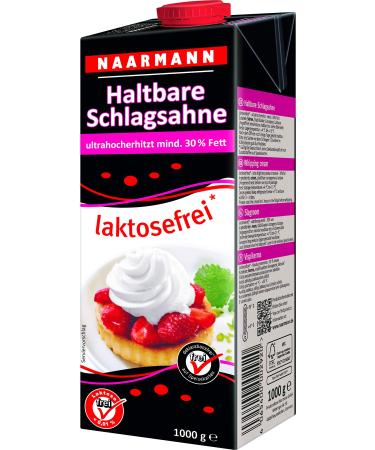Naarmann Lactose Free H Whipped Cream 30 Percent Tetrapack 1000g