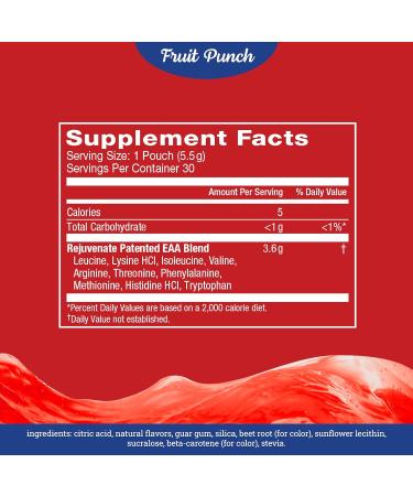 Rejuvenate Muscle Activator Drink Mix Sticks, Protein Powder Packets, Single Serving Protein Powder, Protein Powder Packets to Go - Fruit Punch, 30 Count - Buy Online on SooperMarket.com