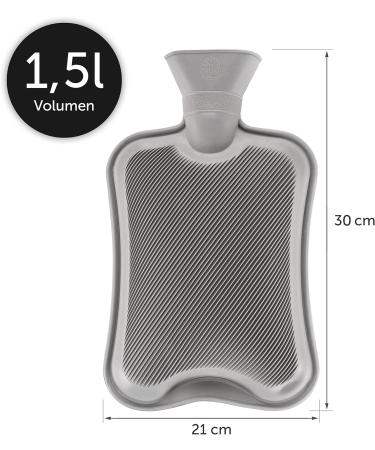 Blum Valley 1.5L Baby Heat Bottle - Washable Soft Fleece Hot Water Bottle for Children - Eco-Friendly Natural Rubber - Green Fluffy Bed Bottle - Buy Online on SooperMarket.com