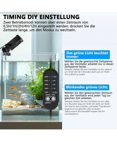 Fishkeeper Aquarium Cooler | Adjustable Quiet Fans for Freshwater Aquariums up to 30 cm | 1 Fan - 4W | Optimal Temperature Control - Buy Online on SooperMarket.com