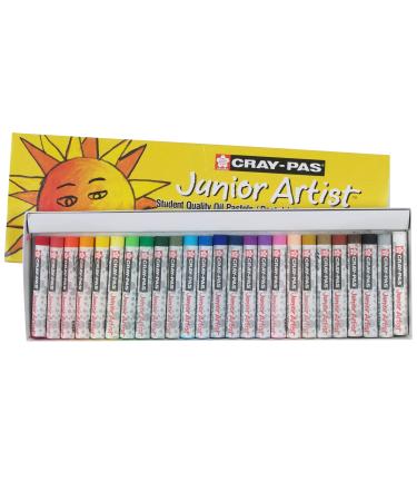 SAKURA Cray-Pas Junior Artist Oil Pastel Set - Soft Oil Pastels for Kids & Artists - 25 Colors 25 Color Set