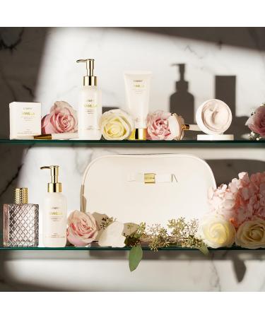 Valentines Day Gifts for Women Vanilla Spa Gift Basket for Women - Self Care Kit Bath Set with Shower Gel Bubble Bath Perfume Gua Sha Jade Roller - Birthday Gift Set for Women Mom Mother's Day - Buy Online on SooperMarket.com