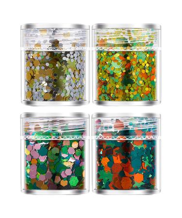 4 Bottles Colorful 3D Nail For Women's Making Crafts Add A Touch Of Personal To Your Nail Nail Decorations For Parties Rich Green Orange