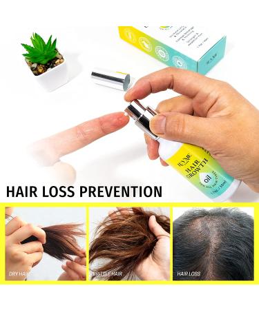 Luv Me Care Hair Growth Oil 2 Pack - Biotin & Castor Oil Serum for Stronger, Thicker, Longer Hair 1.7 oz - Buy Online on SooperMarket.com