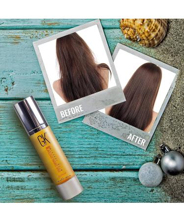 GK Hair Global Keratin Serum 50ml - 100% Organic Argan Oil for Frizz Control Heat Protection & Strengthening - Hair Repair Solution - Buy Online on SooperMarket.com
