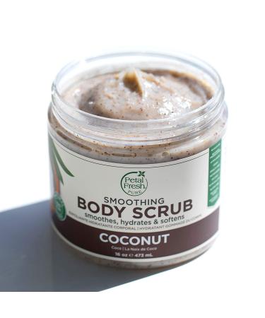 Petal Fresh Pure Coconut Body Scrub 16 oz - Smoothing Exfoliator for Soft Skin - Buy Online on SooperMarket.com