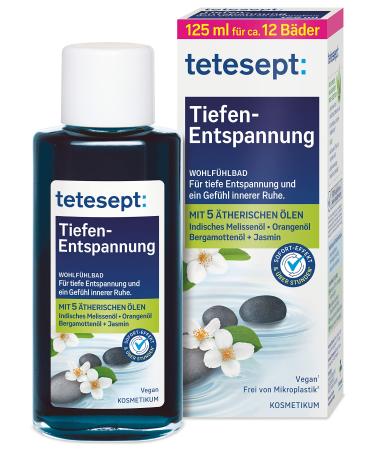 Tetesept deep relaxation comfortable bath-with 5 essential oils for deep relaxation and a feeling of inner calm-cosmetic bath additive for noticeable well-being-1 x 125 ml 125 ml (1 Pack)
