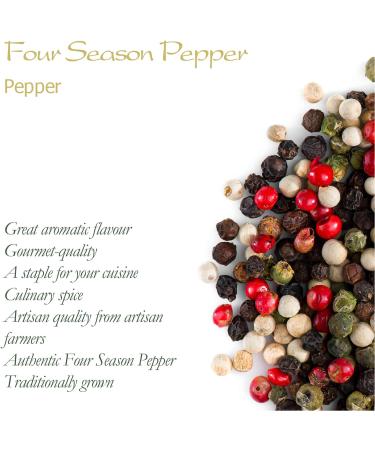 Organic Four Peppercorn Rainbow Blend - 50g Grinder Pepper Mix - Buy Online on SooperMarket.com