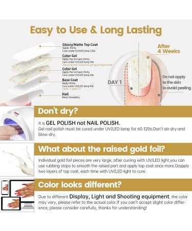 YTD Likomey Nude Gel Nail Polish 15ml - French Jelly Milky White with Gold Foil | UV Varnish for Light Skin Tone - Buy Online on SooperMarket.com