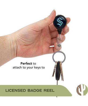 Seattle Kraken NHL Team Retractable Badge Holder Ticket Clip Reel ID - Buy Online on SooperMarket.com