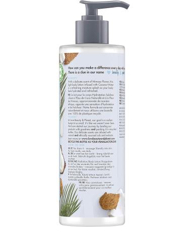 Love Beauty And Planet Coconut Water and Mimosa Flower Vegan Body Lotion Luscious Hydration for Dry Skin 400ml - Buy Online on SooperMarket.com