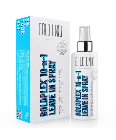 Boldplex Heat Thermal Protectant -10-in-1 Leave in Treatment Spray For Frizzy Dry Damaged Colored Broken Curly & Bleached Hair Types- Paraben & Sulfate-Free. Cruelty Free 100% Vegan. 5.9 Fl.Oz