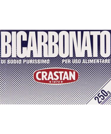 6x Crastan Bicarbonato di sodio purissimo pure sodium bicarbonate for home use and for food 250g
