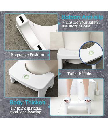 Foldable Toilet Stool for Adults - 7 Height Squat Stool with Fragrance Position - Bathroom Poop Stool for Better Digestion - Buy Online on SooperMarket.com