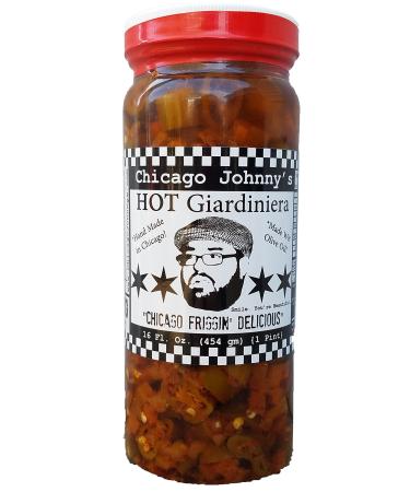 Chicago Johnnys Hot Giardiniera in Olive Oil