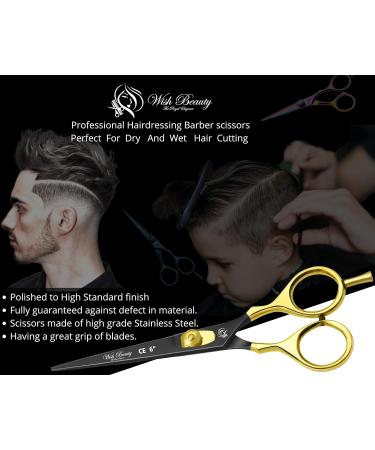 Wishbeauty 6" Professional Scissor for Hair Cutting Hair Dressing Thinning Shear Scissors UK Shears for Hair Cutting Barber Scissors for Professionals - Buy Online on SooperMarket.com
